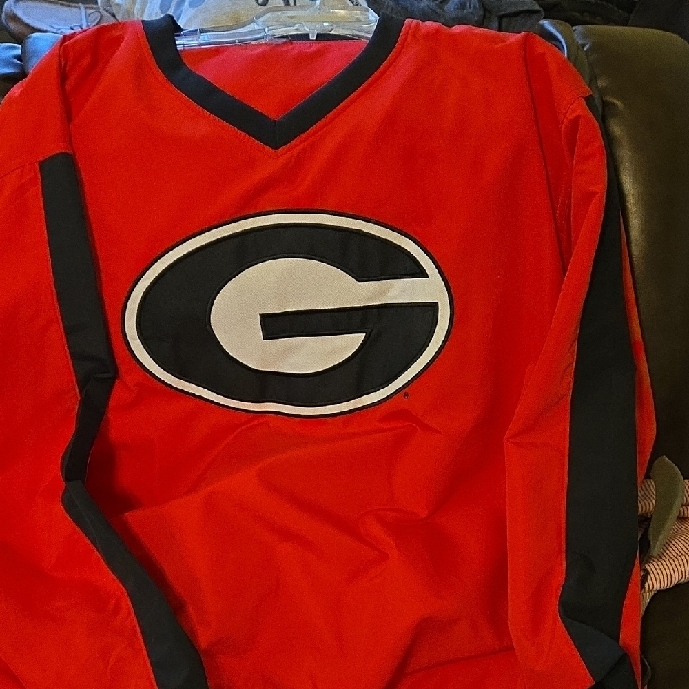 Georgia Bulldogs Red V-Neck Fan Jersey
